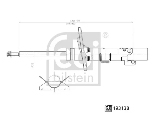 Амортизатор передній 193138 Febi
