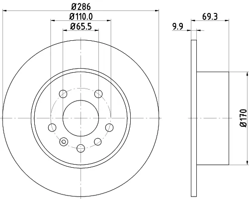 Гальмівні диски 52428 HELLA-PAGID