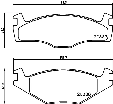 Передні тормозні колодки T0351 HELLA-PAGID
