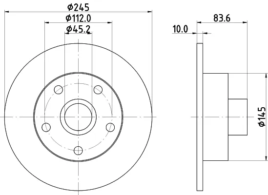 Гальмівні диски 53944 HELLA-PAGID