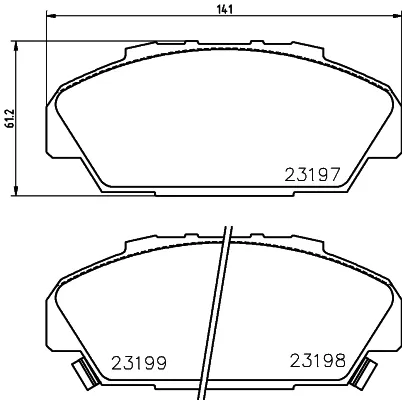 Передні тормозні колодки T3070 HELLA-PAGID