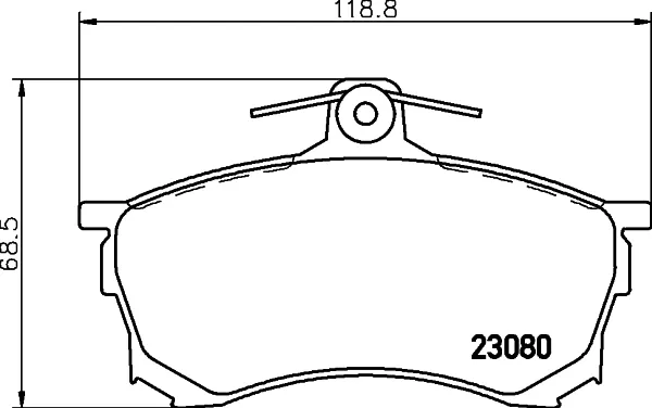 Передні тормозні колодки T3039 HELLA-PAGID