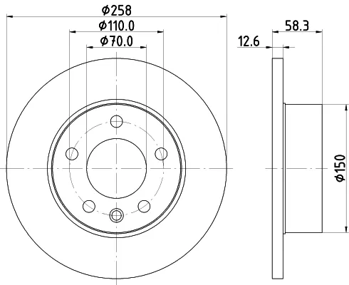 Гальмівні диски передні 52405 HELLA-PAGID