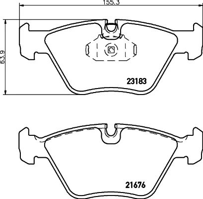 Передні тормозні колодки T1202 HELLA-PAGID