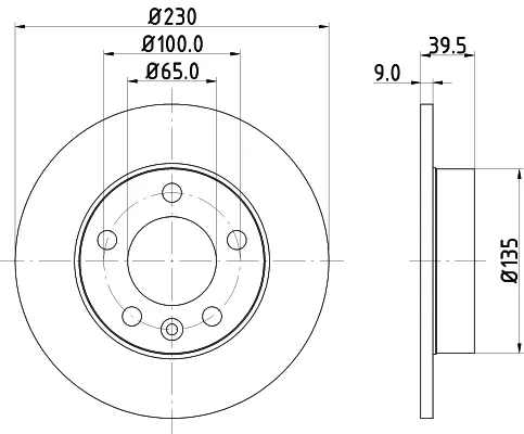 Гальмівні диски 53955 HELLA-PAGID
