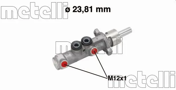 Головний гальмівний циліндр 050572 Metelli