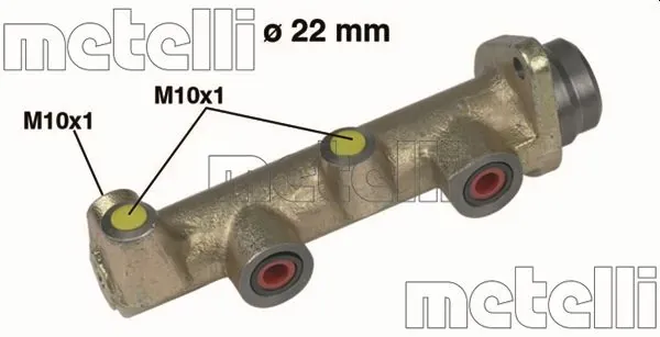 Головний гальмівний циліндр 050134 Metelli
