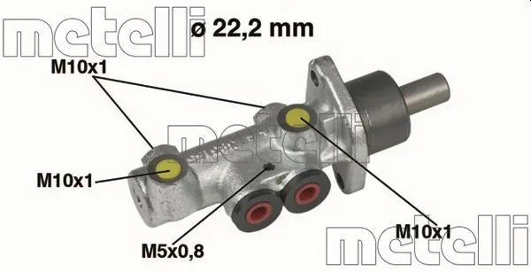 Головний гальмівний циліндр 050353 Metelli