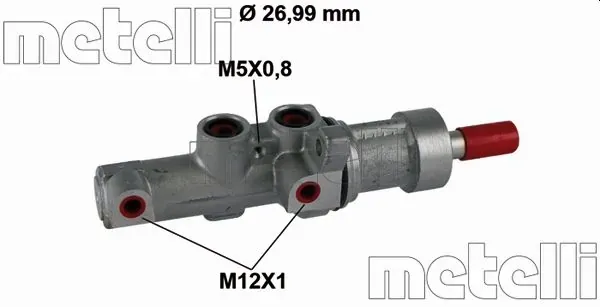 Головний гальмівний циліндр 050867 Metelli