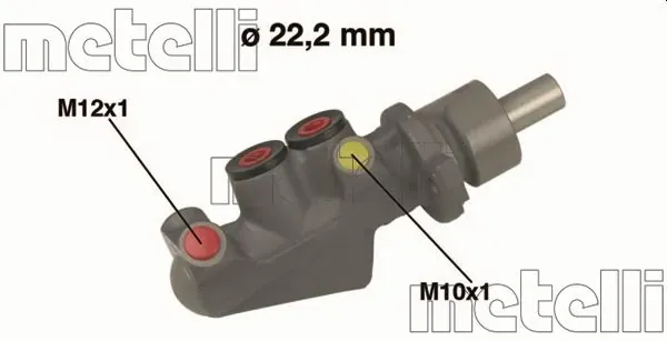 Головний гальмівний циліндр 050478 Metelli