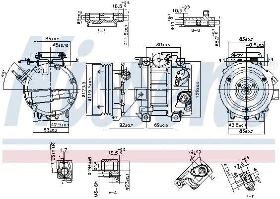 Компресор кондиціонера 890917 Nissens