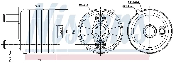 Радіатор охолодження, АКПП 91267 Nissens