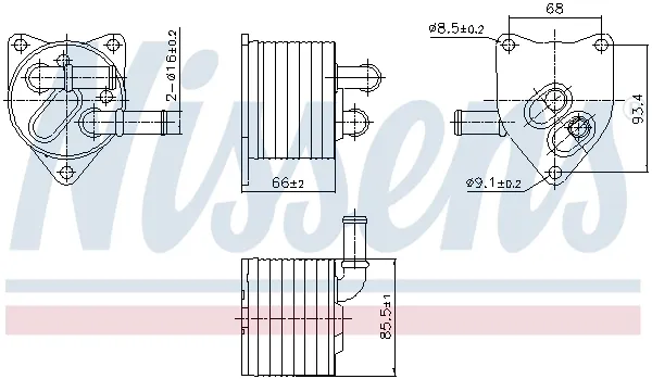 Радіатор охолодження, АКПП 91512 Nissens