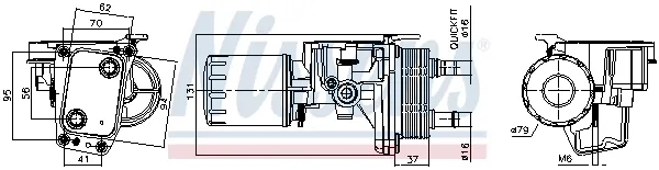 Корпус масляного фільтра 91337 Nissens