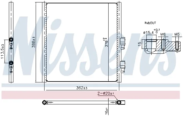 Радіатор кондиціонера 941308 Nissens