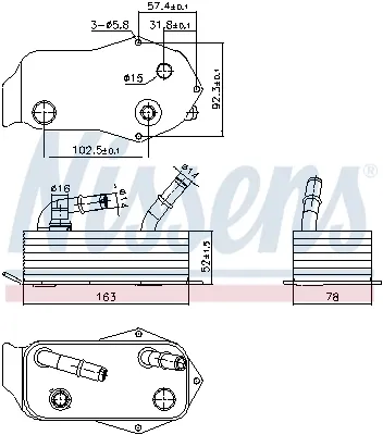Радіатор охолодження, АКПП 91353 Nissens