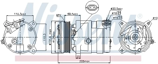 Компресор холодоагенту на Opel Astra F 51, 52, F35, M35