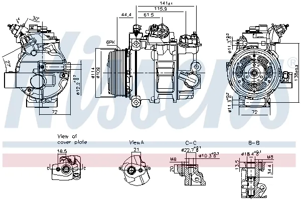 Компресор кондиціонера 890793 Nissens