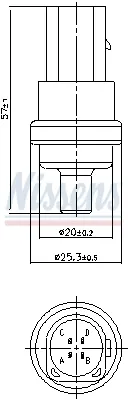 Датчик температури охолоджуючої рідини 207009 Nissens