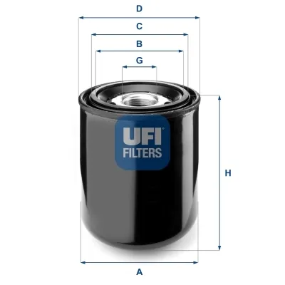 Фільтр осушувача повітря (вологомастиловідділювача) (TRUCK) 2725900 UFI