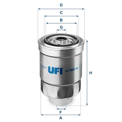 Паливний фільтр 2436600 UFI