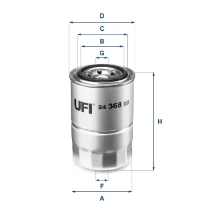 Паливний фільтр 2436800 UFI