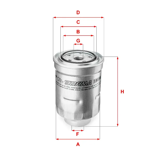 Паливний фільтр S0410NR Sofima
