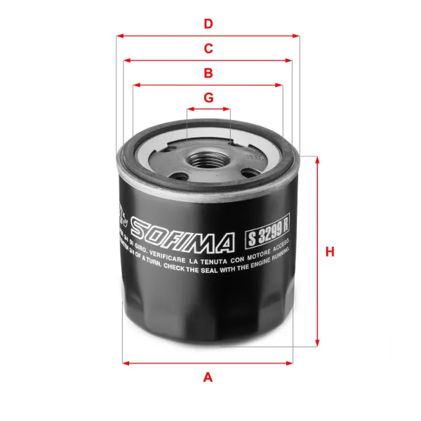 Корпус масляного фільтра S3299R Sofima