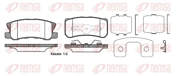 Задні гальмівні колодки 080322 Remsa