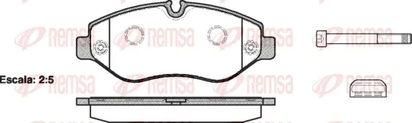 Передні тормозні колодки 124500 Remsa