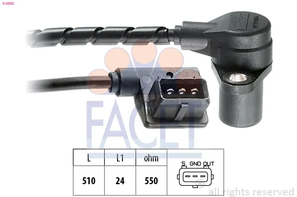 Датчик колінвала 90065 Facet