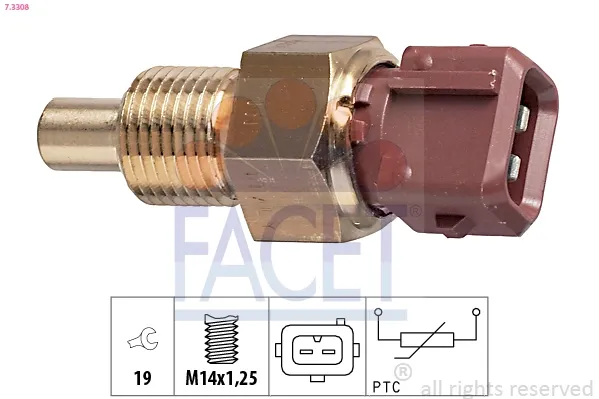 Датчик температури охолоджуючої рідини 73308 Facet