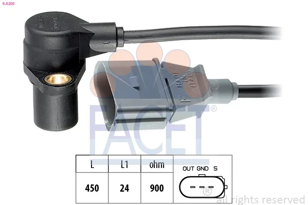 Датчик колінвала 90205 Facet