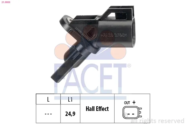 Датчик АБС передній 210005 Facet