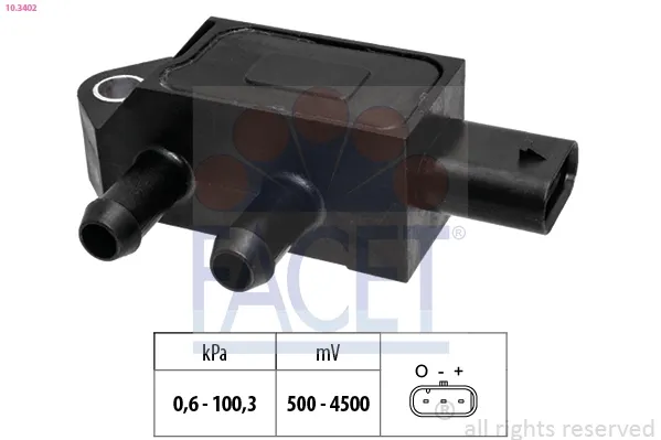 Датчик тиску вихлопних газів 103402 Facet