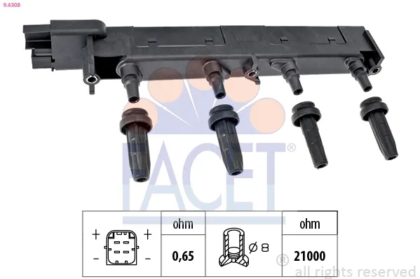 Котушка запалювання 96308 Facet