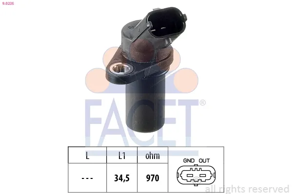 Датчик колінвала 90235 Facet