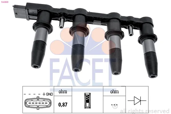 Котушка запалювання 96350 Facet