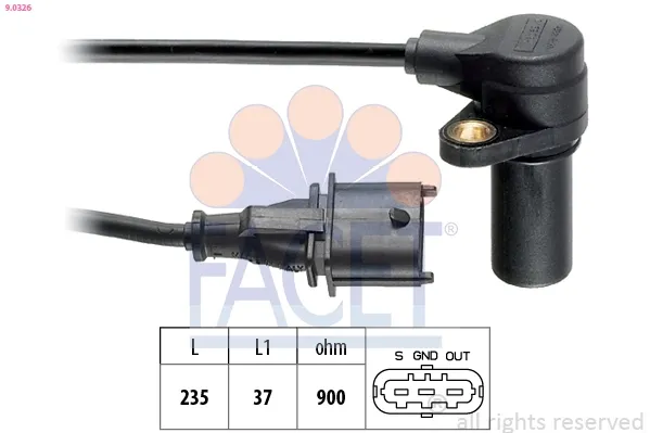 Датчик колінвала 90326 Facet
