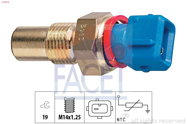 Датчик температури охолоджуючої рідини 73113 Facet