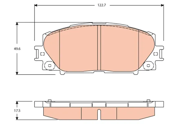 Передні тормозні колодки GDB3459 TRW