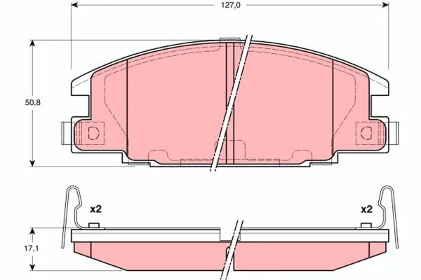 Передні тормозні колодки GDB3161 TRW