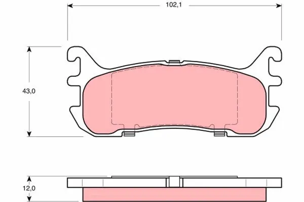 Задні гальмівні колодки GDB3319 TRW