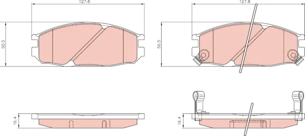 Передні тормозні колодки MP215J Mintye