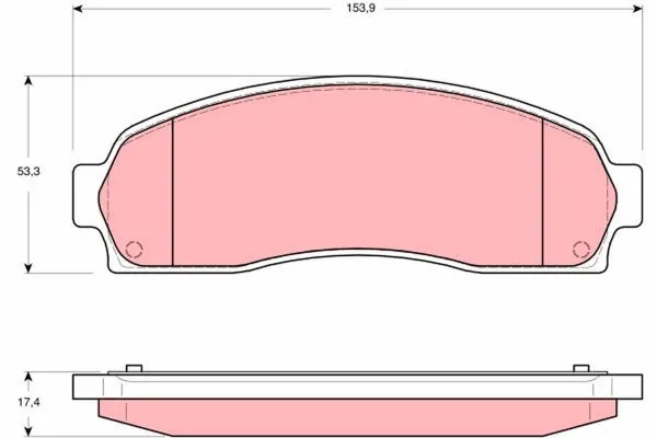 Передні тормозні колодки GDB4131 TRW