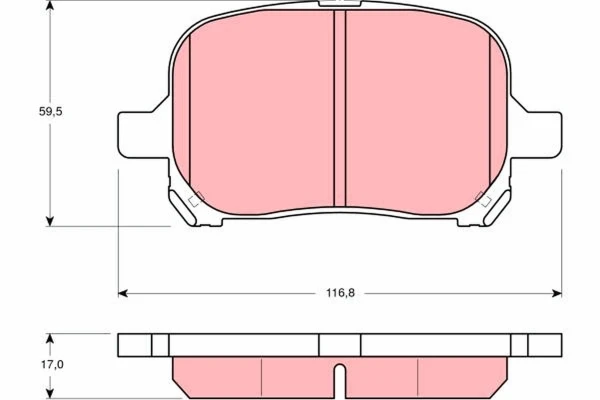 Передні тормозні колодки GDB3152 TRW