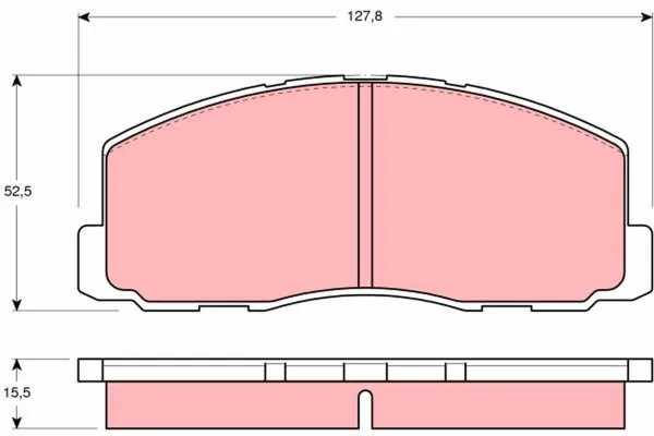 Передні тормозні колодки GDB355 TRW