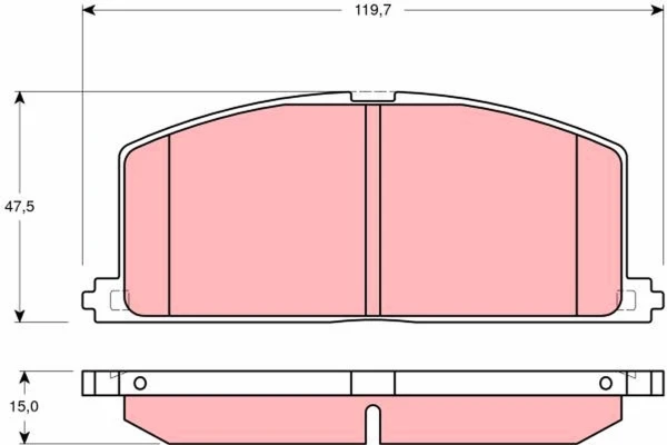Передні тормозні колодки GDB3184 TRW