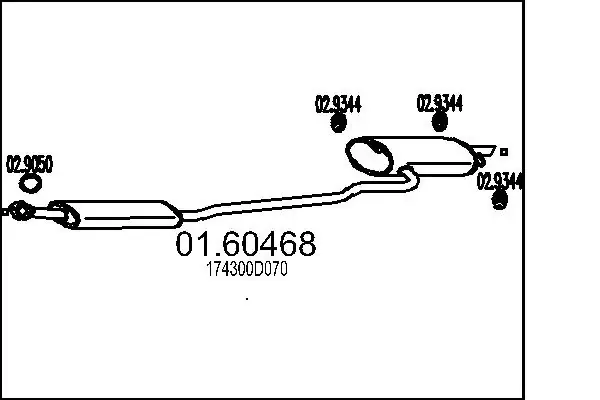 Глушник, задня частина 0160468 MTS