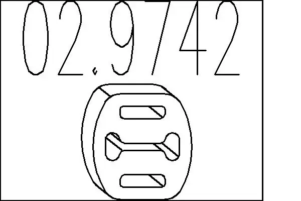 Подушка глушника 029742 MTS